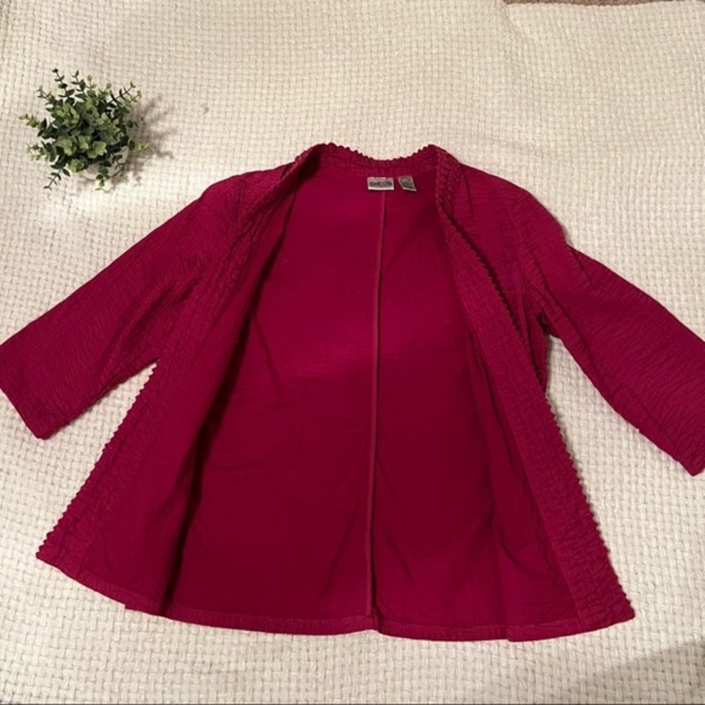 Chico’s Open Front Pink Blazer/Jacket Size 2